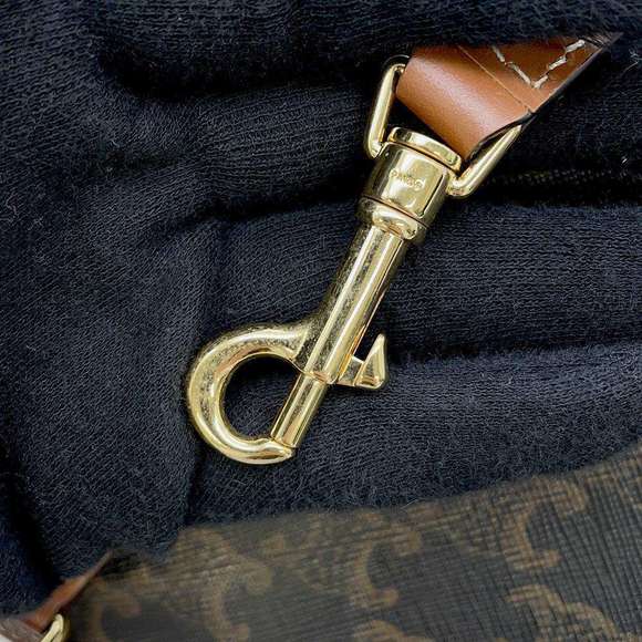 Celine Triomphe 2way Boston Shoulder Bag Tan - Picture 11 of 15